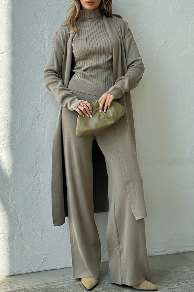 Seraphiel Knitted Jacket, Top and Pants Set