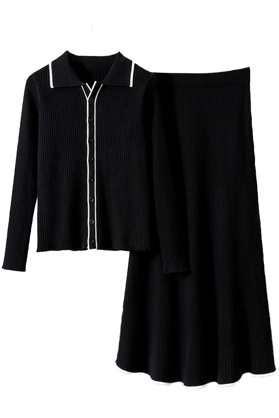 Maurelle Πλεκτό Σετ με Ζακέτα και Φούστα | Γυναικεία Ρούχα - Πλεκτά Σετ Clothing Sets | Maurelle Knit Set with Cardigan and Skirt