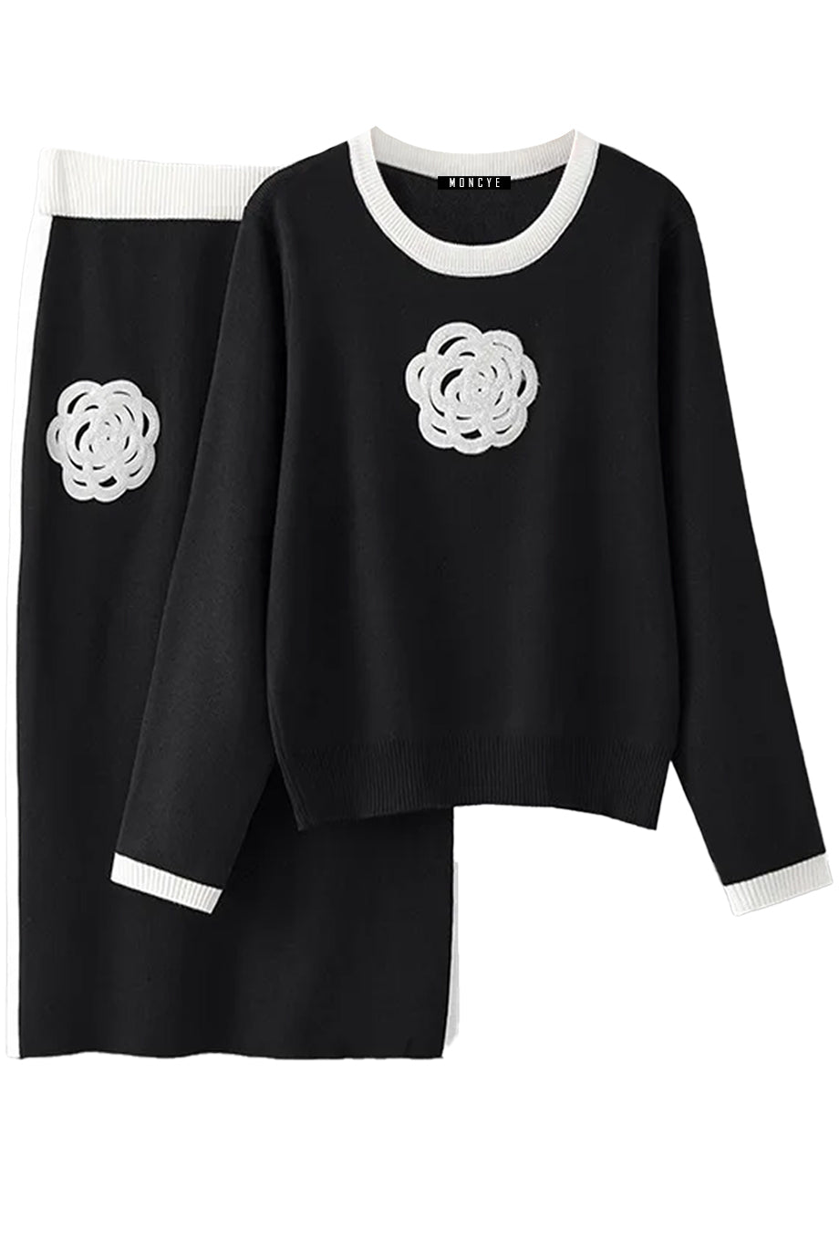 Camelisse Πλεκτό Σετ με Τοπ και Φούστα | Γυναικεία Ρούχα - Πλεκτά Σετ Clothing Sets | Camelisse Knit Set with Cardigan and Skirt