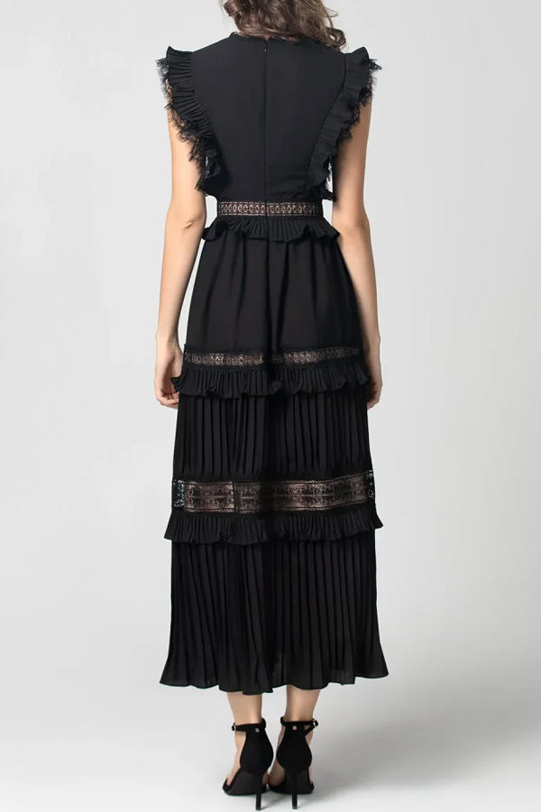 Crepie Black Long Dress