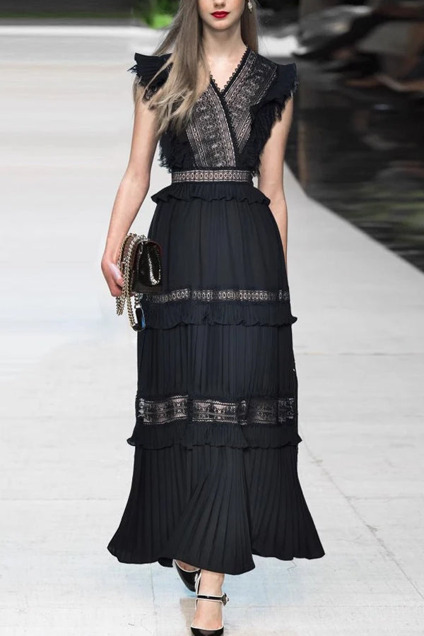 Crepie Black Long Dress