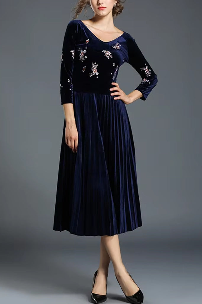 Briar Βελούδινο Κεντητό Φόρεμα | Φορέματα - Dresses | Briar Velvet Embroidered Dress