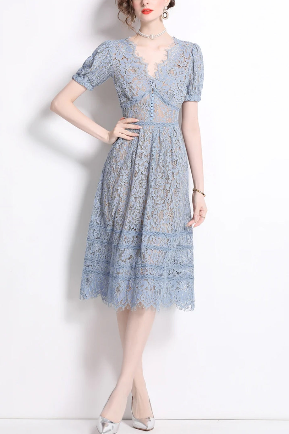 Celestine Φόρεμα με Δαντέλα  | Γυναικεία Ρούχα - Φορέματα - Evening Dresses | Celestine Lace Dress