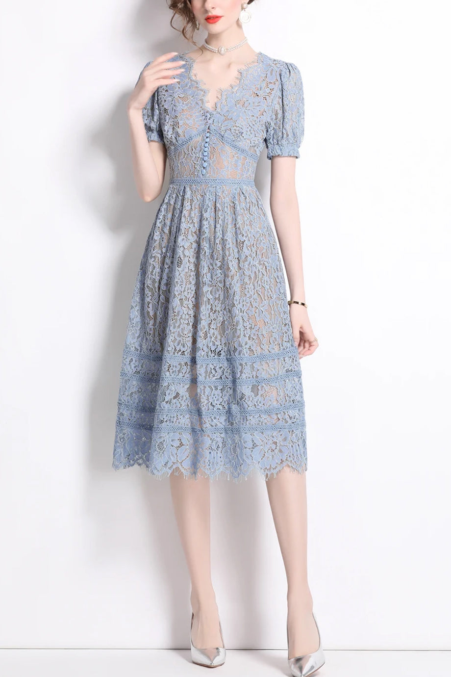 Celestine Φόρεμα με Δαντέλα  | Γυναικεία Ρούχα - Φορέματα - Evening Dresses | Celestine Lace Dress