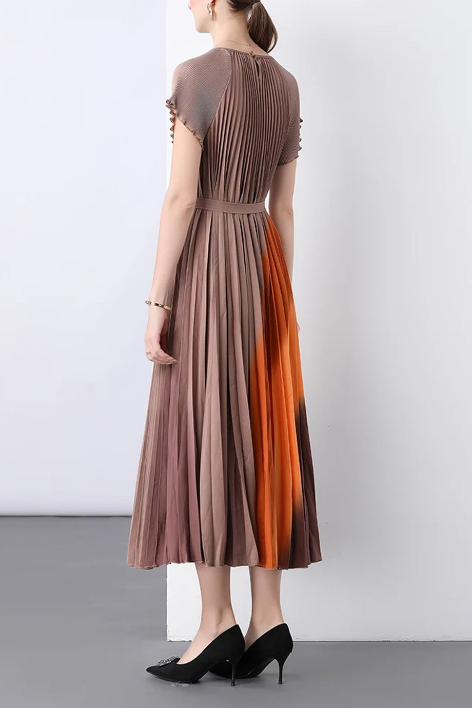 Solene Multicolor Pleated Dress