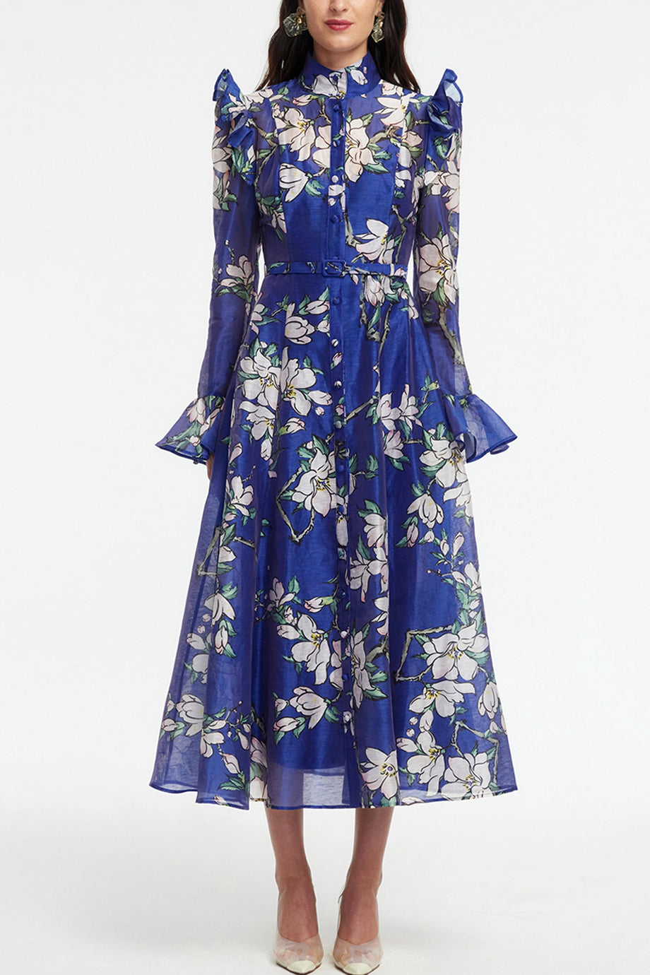 Isaliena Chiffon Φλοράλ Φόρεμα | Φορέματα - Dresses | Isaliena Chiffon Floral Midi Dress