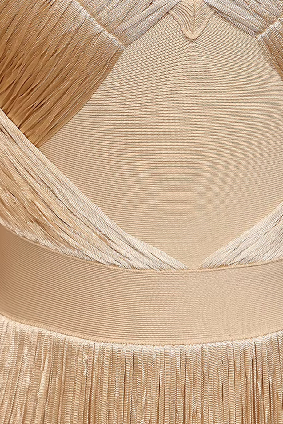 Amarante Ελαστικό Φόρεμα με Κρόσσια τύπου Bandage | Evening Dresses - Φορέματα - Βραδινά | Amarante Evening Bandage Dress with Fringes