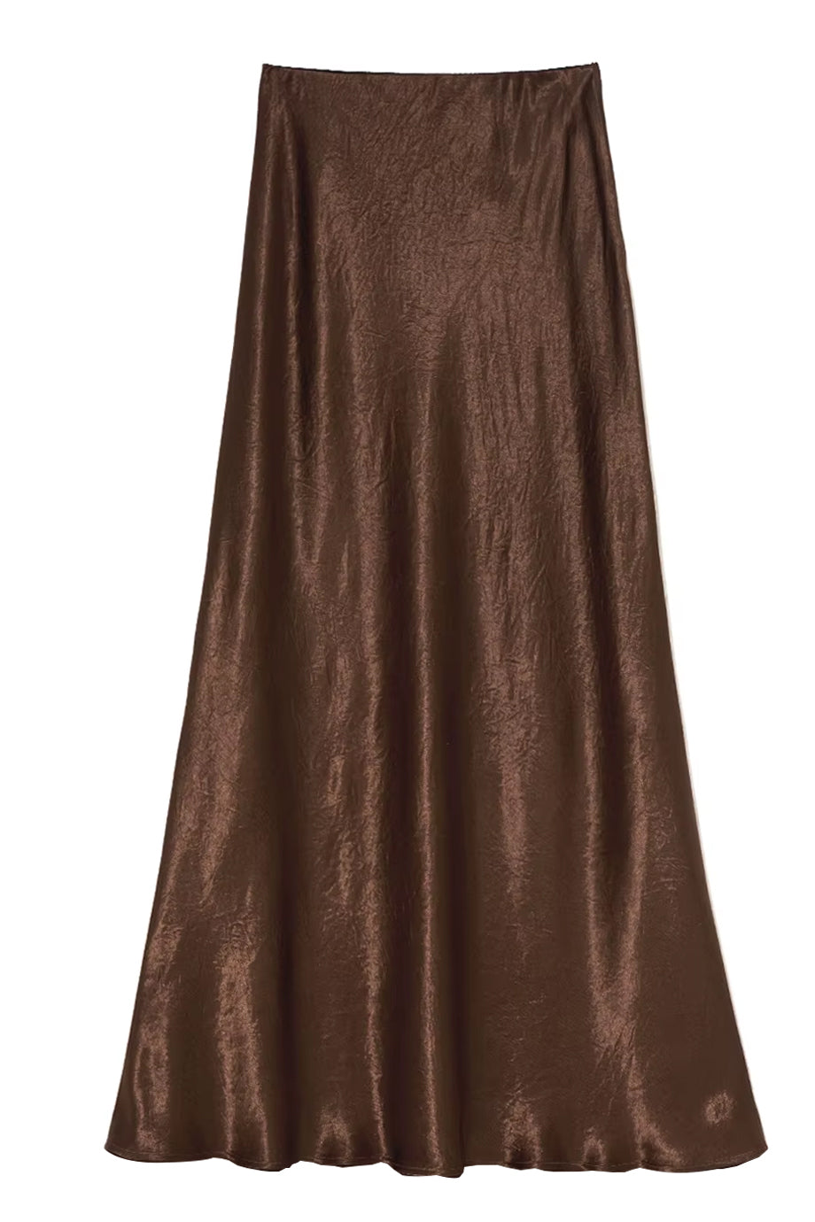 Charm Καφέ Σατέν Φούστα | Φούστες Skirts | Charm Brown Satin Skirt