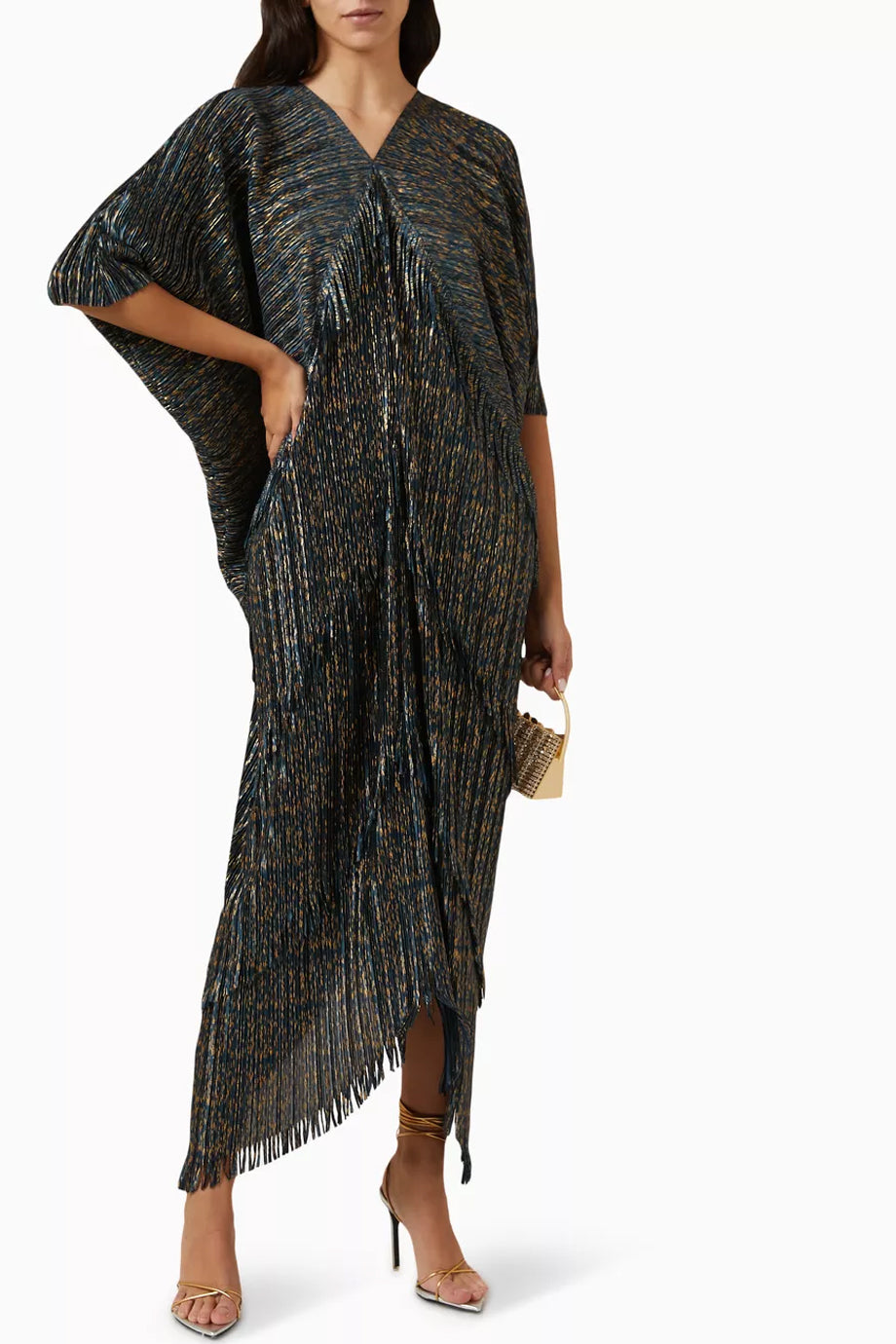 Abito lungo a strati plissettato Garbo