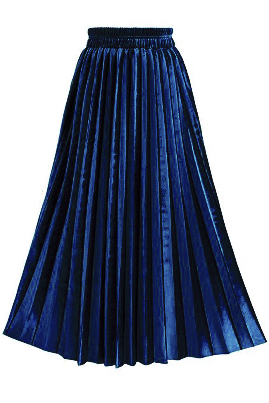 Saia Blue Pleated Midi Skirt